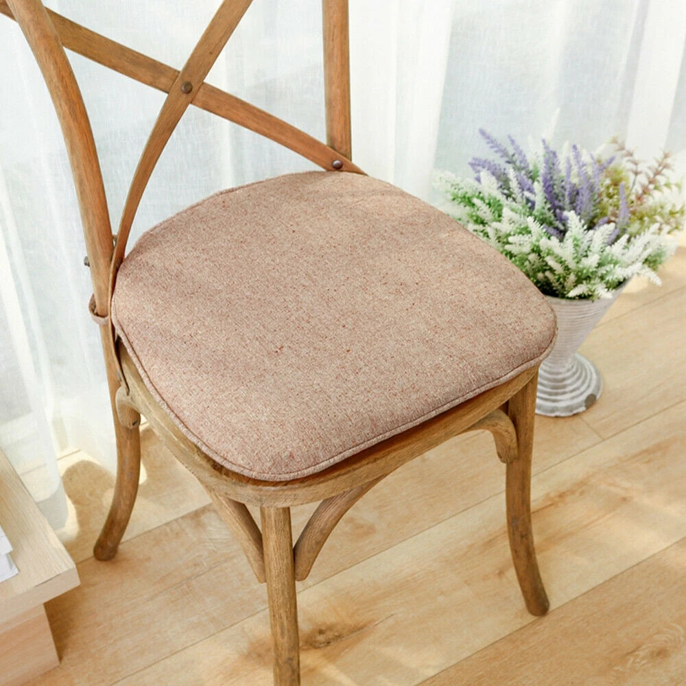 1 PCS Thick Chair Cushions Soft Comfortable Sanding Seat Pad Simple Removable Solid Color Chair Pad