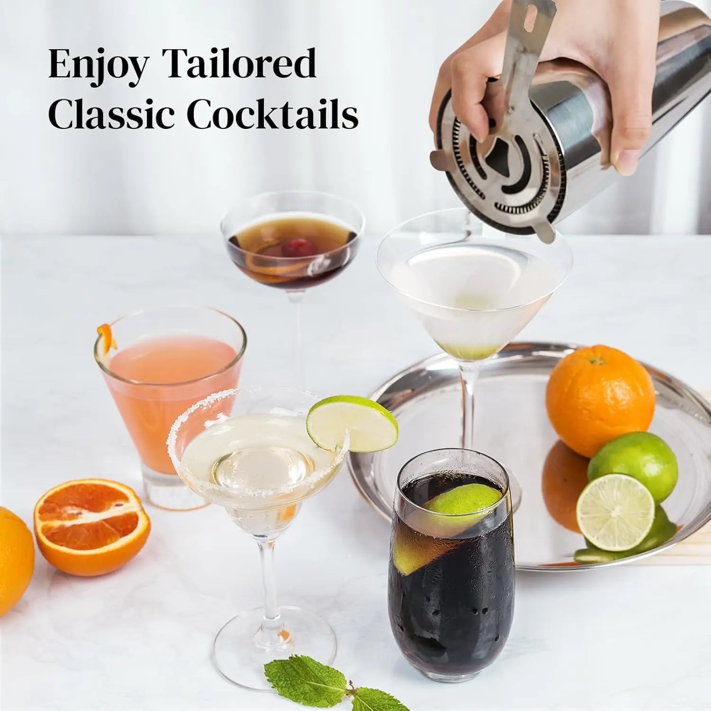4/5pcs Boston Cocktail Shaker Set Professional Stainless Steel Bartender Wine Cup Cocktail Mixer Martini Cocktail Shaker Bar Set