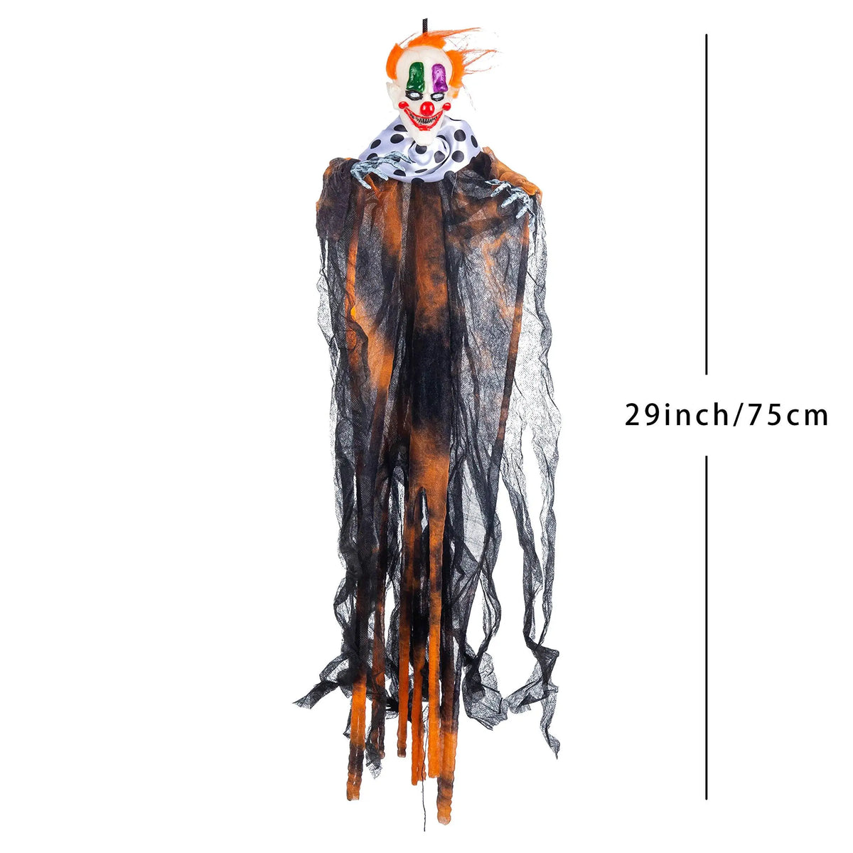 4 Pcs 29 inch Hanging Clown Halloween Decorations Outdoor Props Front Porch Party Supplies Garden Yard Lawn Scary Horror
