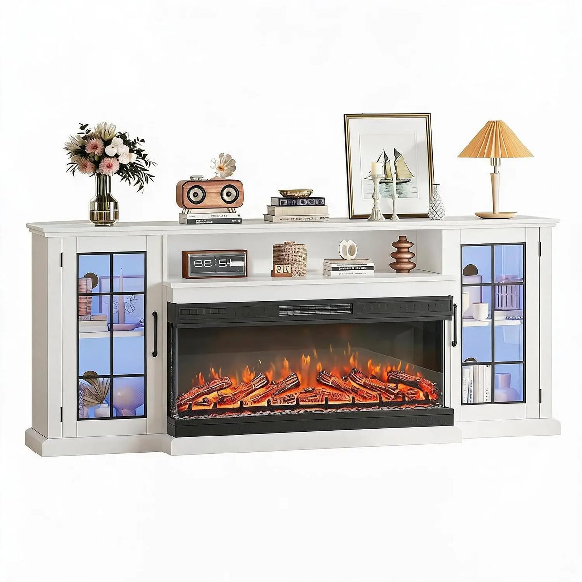75 Inch Electric Fireplace TV Stand, Entertainment Center, Customized