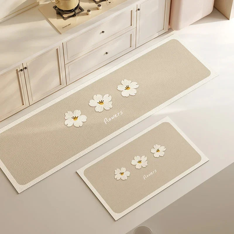 Kitchen Floor Mat Pvc Waterproof Oil-proof Carpet Mats Long Home Decoration Leather Rug Non-slip Custom 주방 카펫 Alfombra Cocina