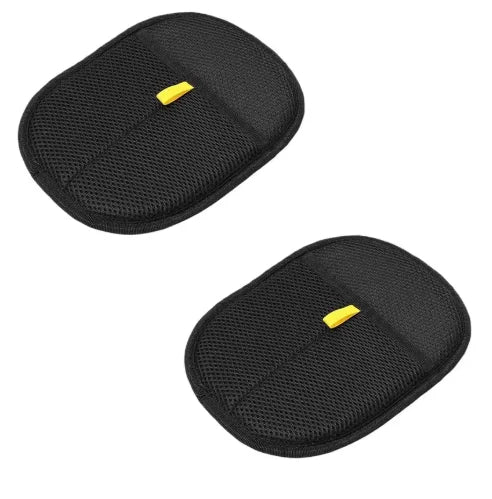 Upgrade Edition Large Pet Static Hair Removal Gloves - Black Polypropylene Cat Grooming Gloves with Yellow Accents
