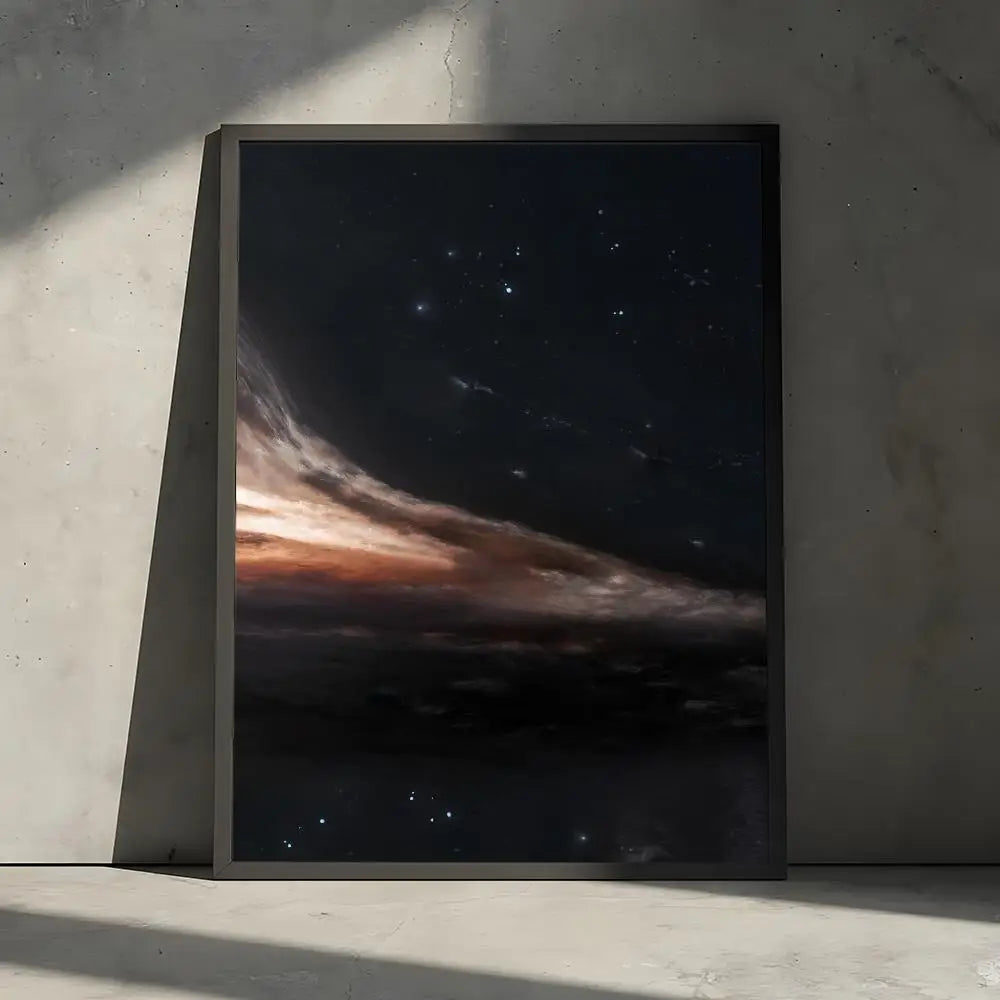 Cool Black Hole Painting Calligraphy Cotton Canvas Wall Art Poster - Aesthetic Painting for Living Room Bedroom Home Decor