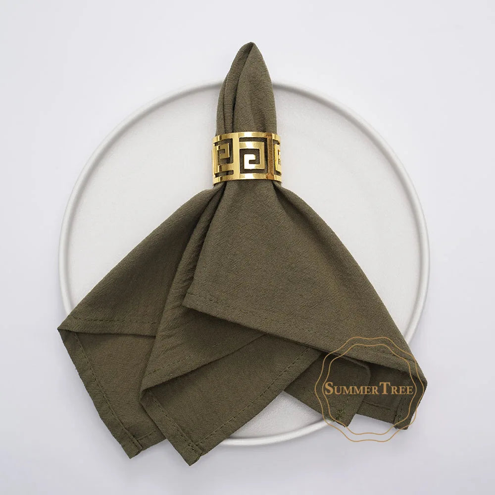 24 Pack 40cm x 40cm Cloth Napkins Washable Reusable Bulk Plain Cotton Table Napkin for Home Kitchen Dinner Wedding Decoration