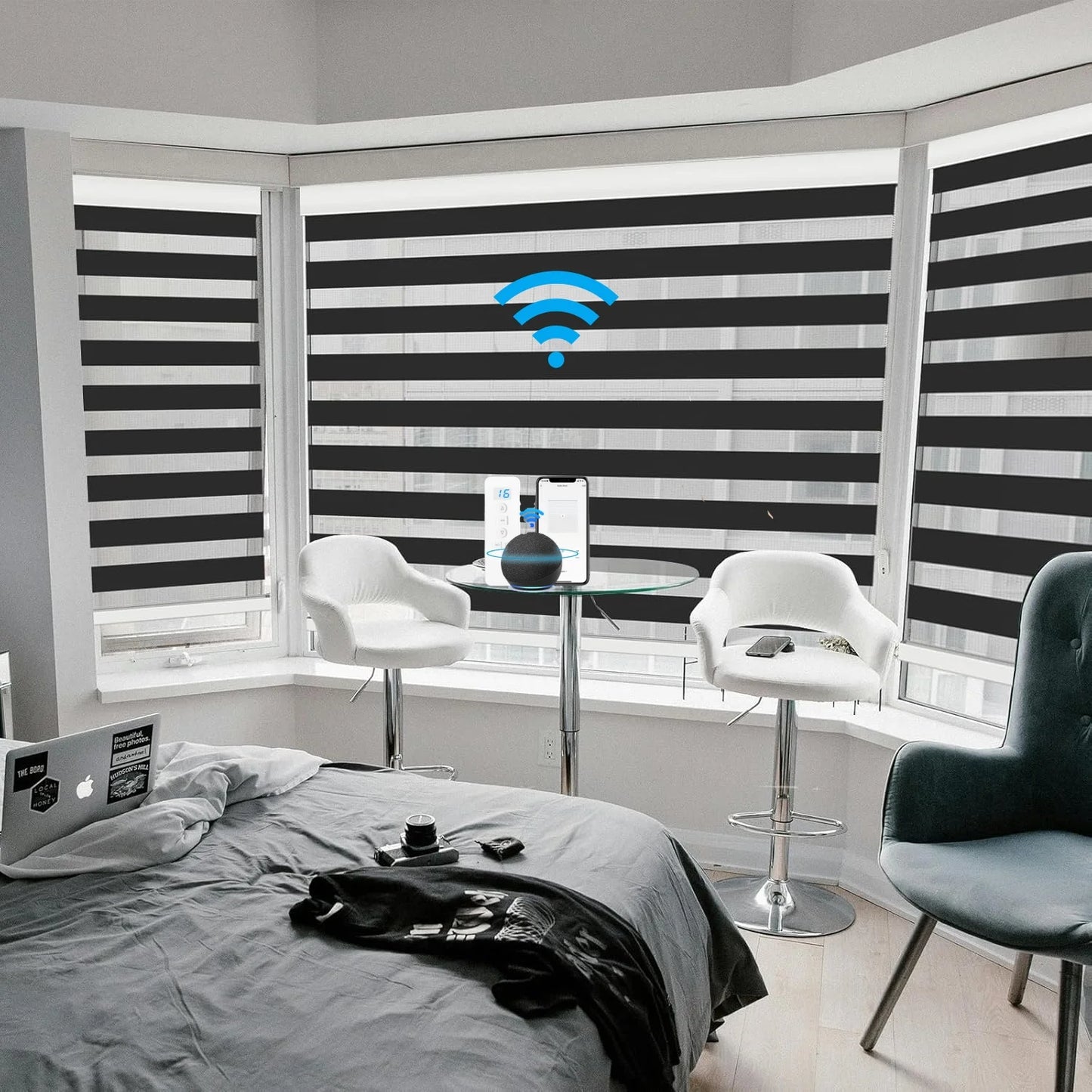 Home & Garden Smart Home Improvement Smart Blinds, Shades & Shutters Luxury No Drill Automatic Blackout Silent