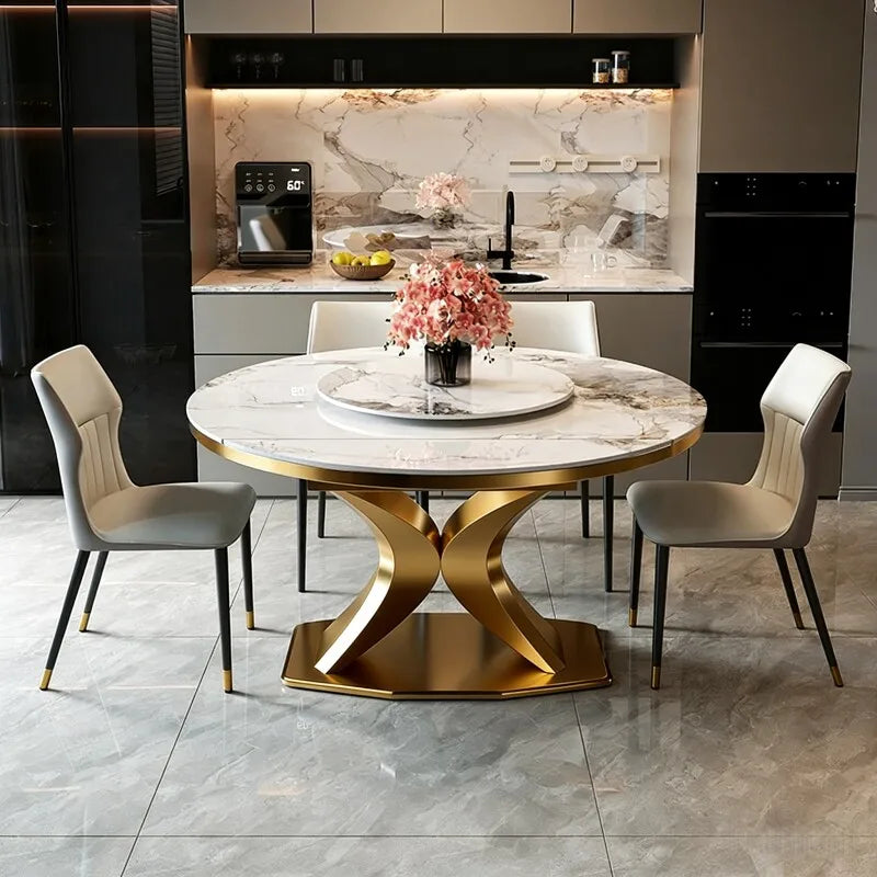 Cute Modern Mesa Plegable Luxury Furniture Luxury Dinner Round Table Salon Living Room Dinette Garden Small Dining Table Set