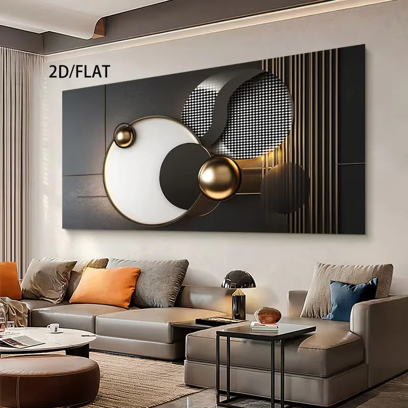 1pc frameless Canvas Painting 2D Flat, 2D Flat, 1Ps Frameless Poster Print, a Frameless Canvas Wall Art Featuring Abstract Desig