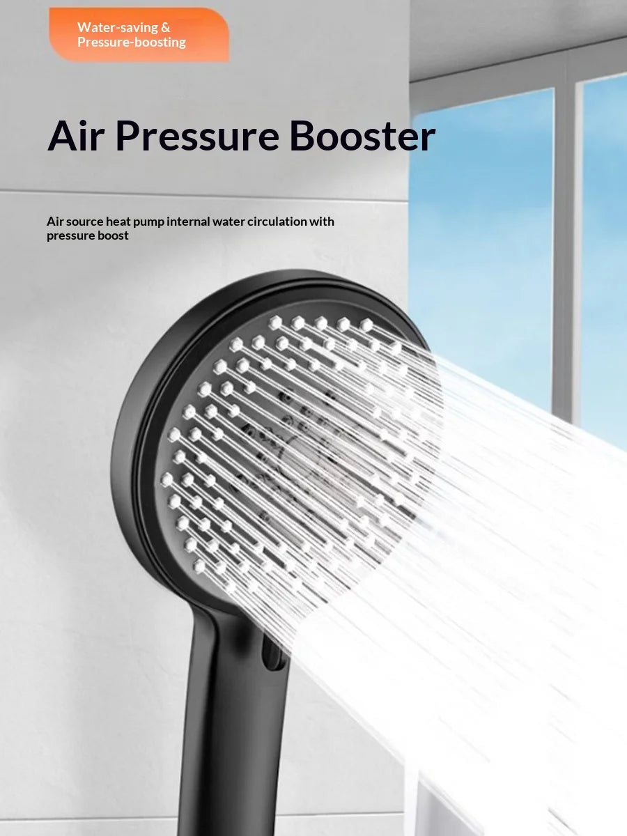 High Pressure Shower Head ABS Handheld Shower Sprayer Black Silver Multifunctional Bathroom Bath Shower Head