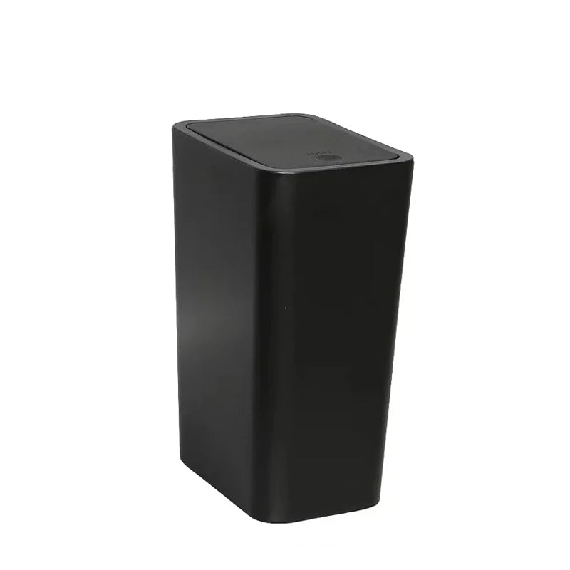 10L Pop-Up Ultra-Thin Trash Can, Bathroom And Kitchen Trash Can, Space-Saving, Leak-Proof And Odor-Proof Trash Can With Lid