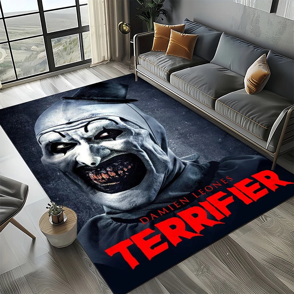 27 Style Terrifier Horror Movie Halloween Gift Area Rug Carpet for Living Room Bedroom Home Decor,kids Non-slip for Sofa Doormat
