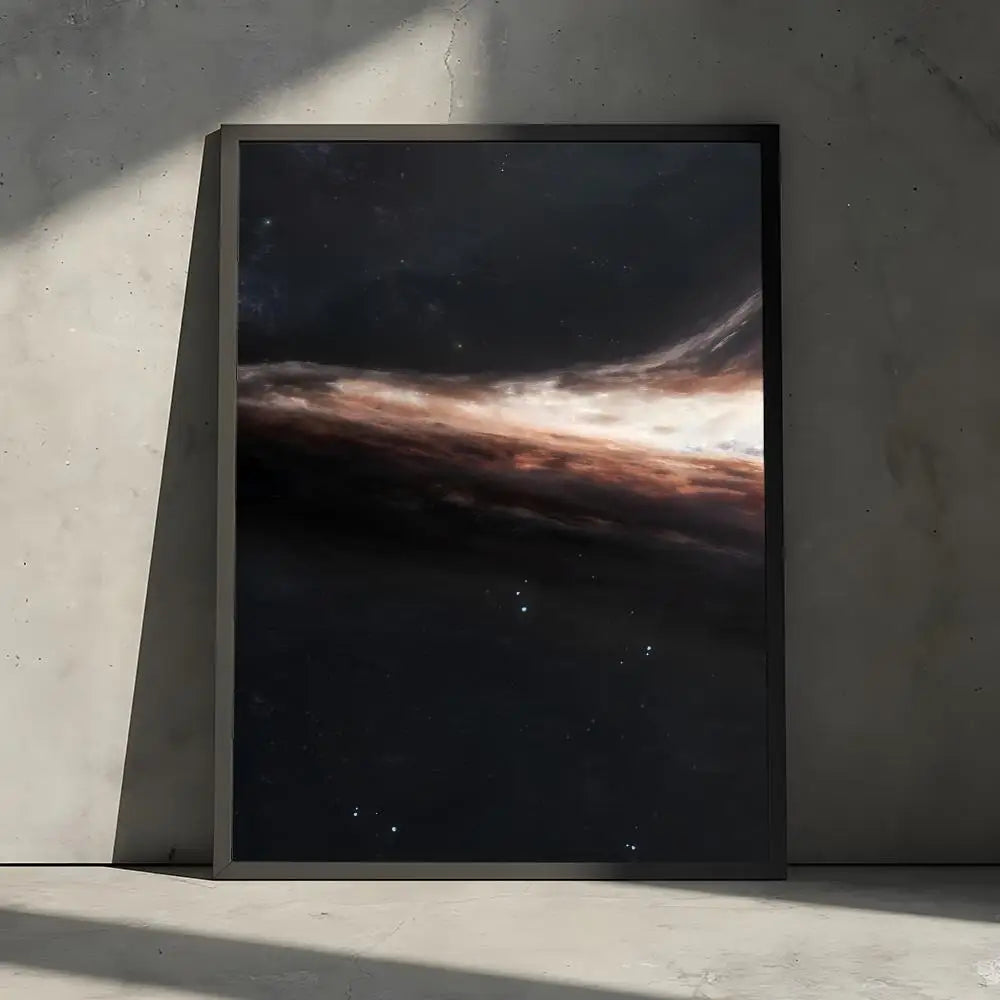 Cool Black Hole Painting Calligraphy Cotton Canvas Wall Art Poster - Aesthetic Painting for Living Room Bedroom Home Decor