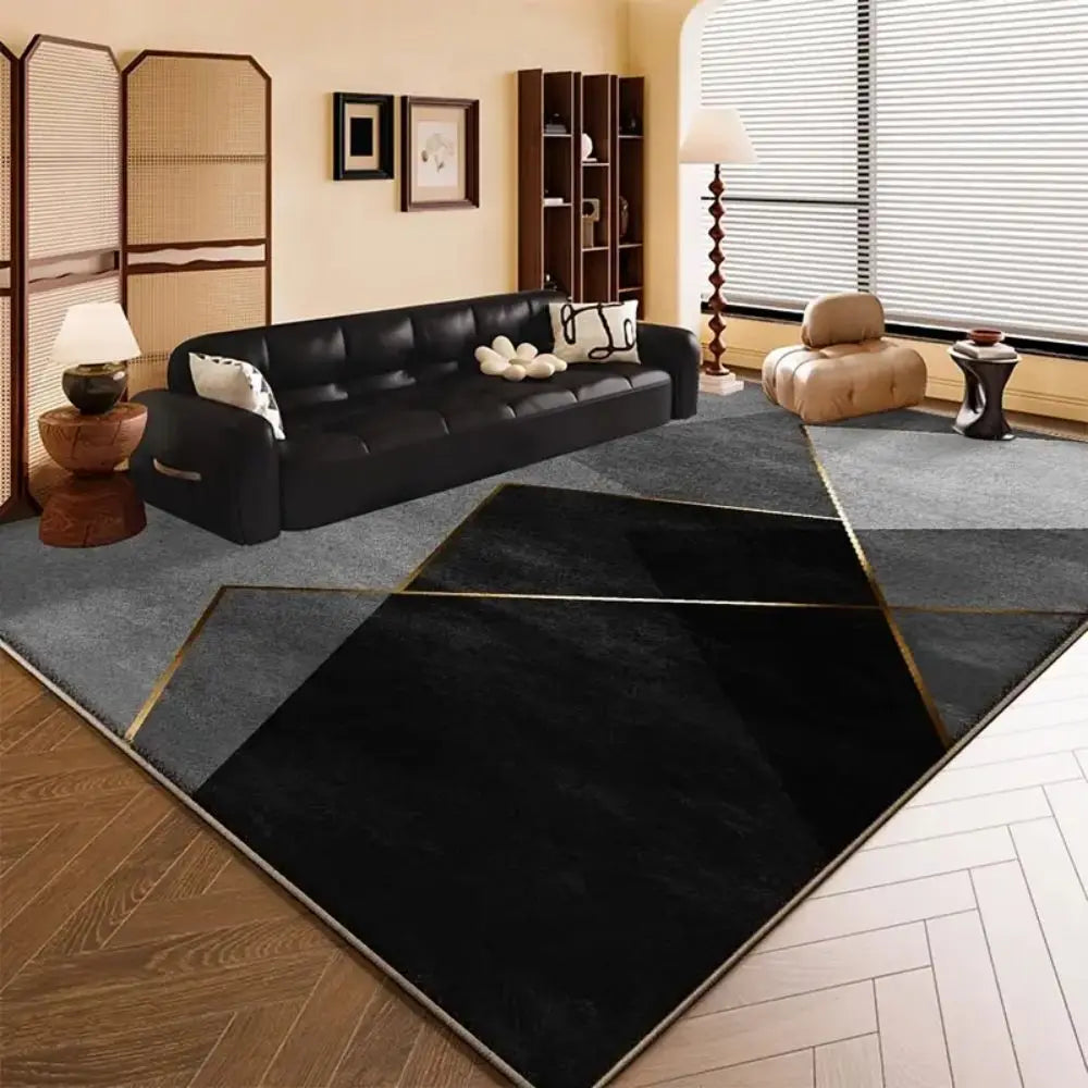VIKAMA Modern Geometry Large Area Carpet for Living Room and Bedroom Floor Mat Anti-Slip Indoor Area Carpet Home Decoration