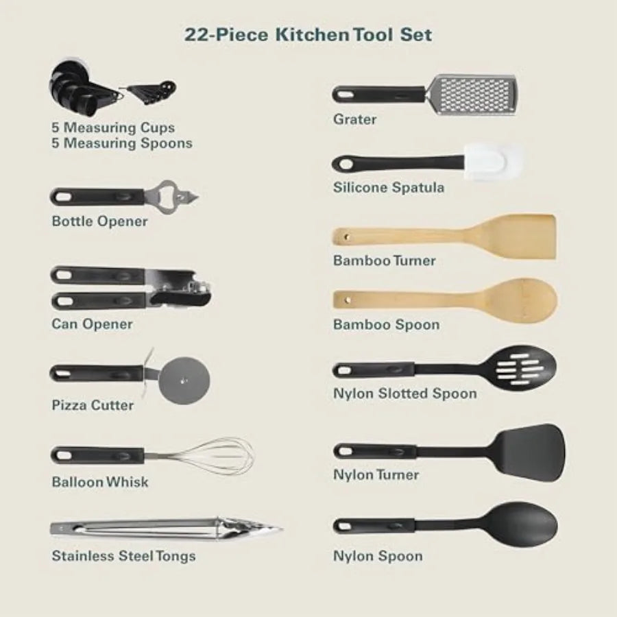 74 Piece Kitchen in a Box Pots and Pans Cookware Plates and Bowls Dinnerware Cutlery Knife Block Flatware Utensils Tools Gadget