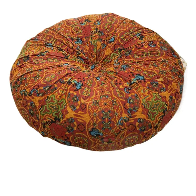 Bohemian Style Thickened Cotton Linen Cushion for Ground Lazy People with Moroccan Window Tatami Mat Pillow Puff Cushion