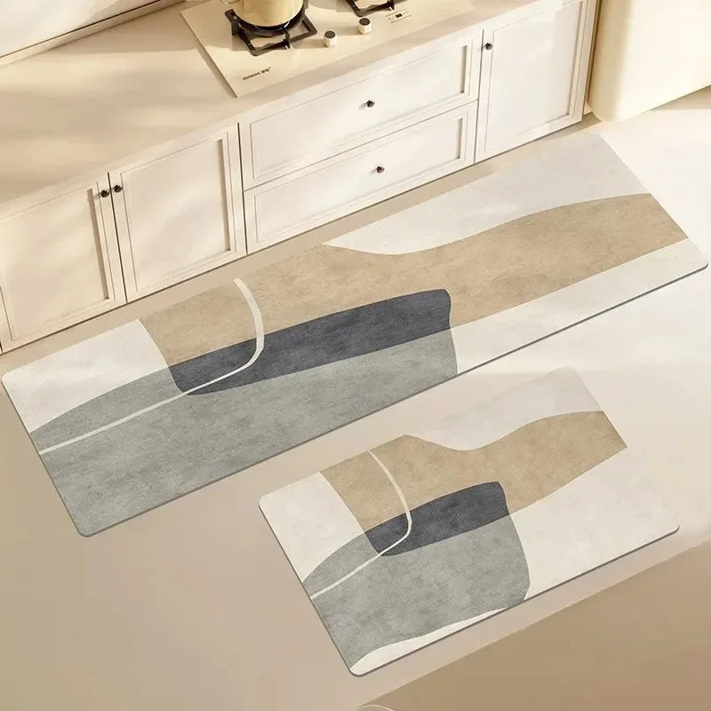 Kitchen Floor Mat Pvc Waterproof Vinyl Carpet Home Decoration Long Rug Oil-proof Non-slip Foot Mats Custom Alfombra Cocina