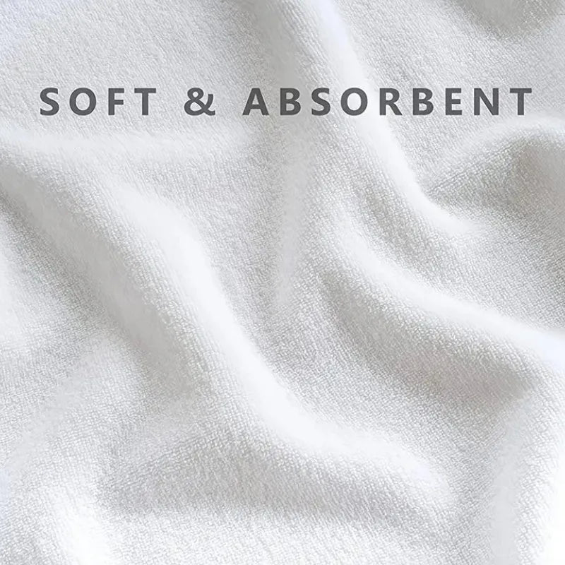 3pcs Embroidered White Cotton Towel Set Bath Towels Face Hand Washcloth Home Daily Use Personalized Gift Bathroom Towels Cover