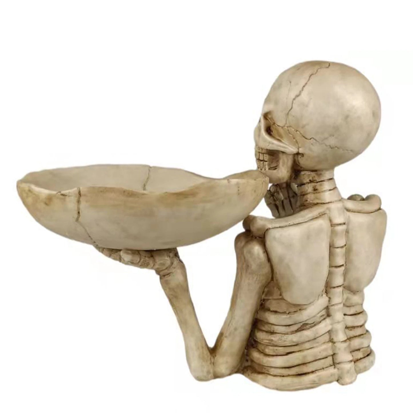 Halloween Skeleton Snack Storage Tray Resin Candy Holder Food Display Bowl for Home Tabletop Party Bar Tray