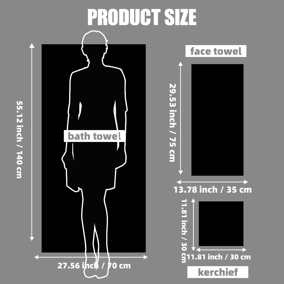 8-Piece Premium Towel Set, 2 Bath Towels + 2 Hand Towels + 4 Face Towels, Soft and Comfortable, Highly Absorbent, Machine Washable