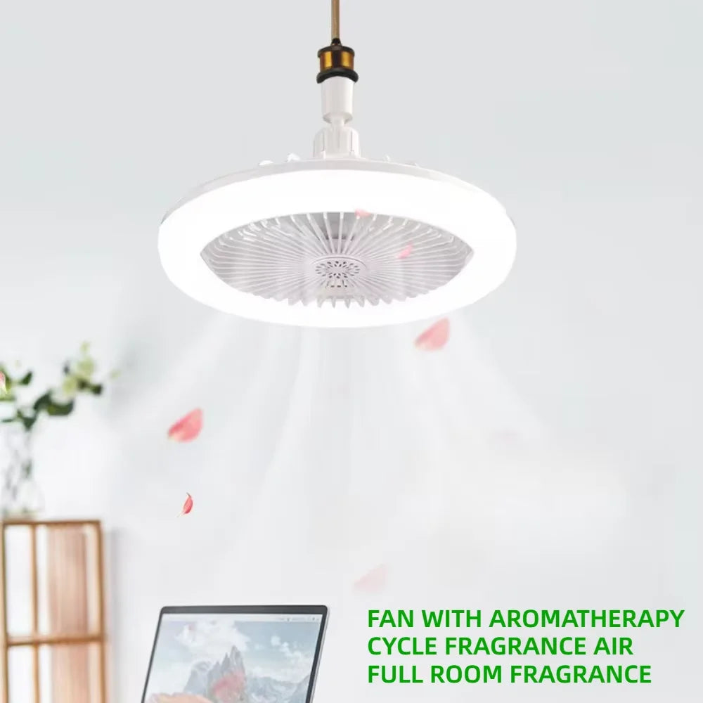 3in1 Rotatable Ceiling Fan with Remote Control E27 Converter Base for Bedroom And Living Room Lighting And Ventilation System