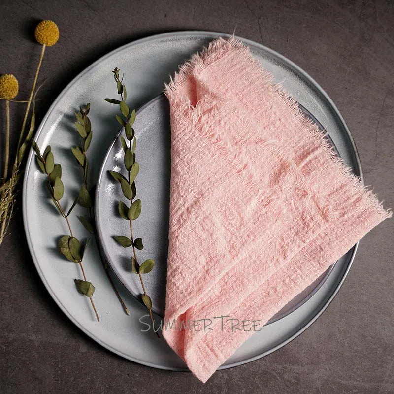 20PCS Large Napkins Cotton Gauze 41x41cm Muslin Cloth Tea Towels Dinner Retro Cheesecloth Wedding Party Rustic Table Decoration