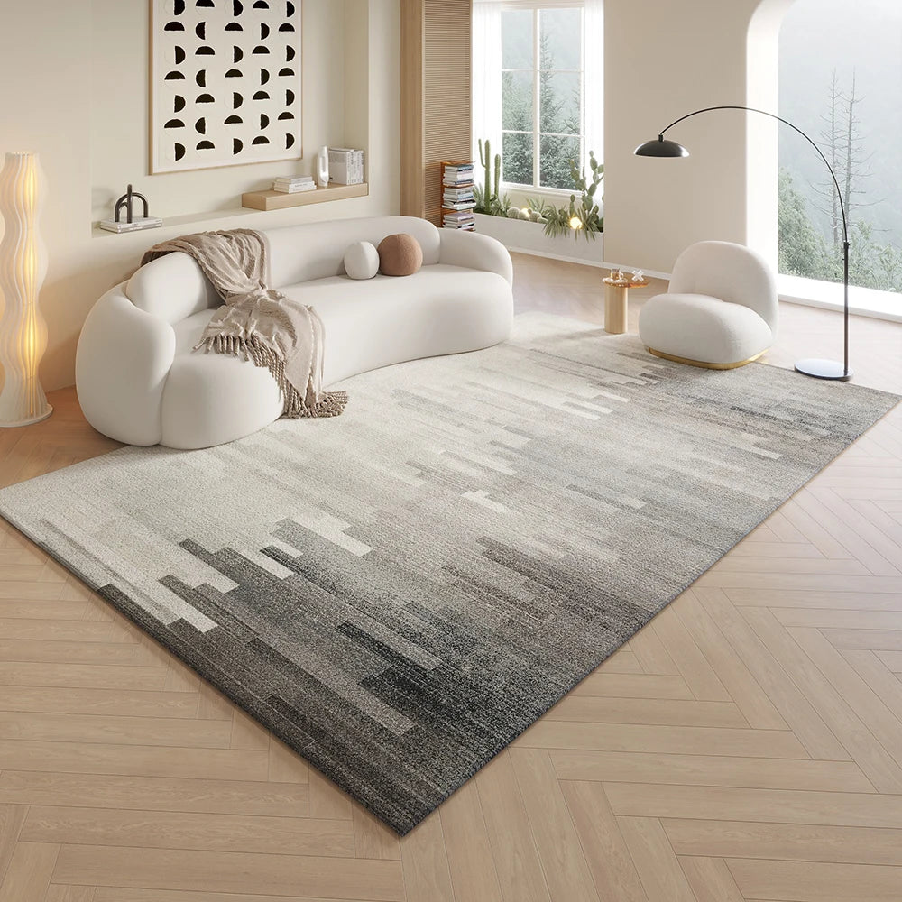 Vikama's Light Luxury Geometric Gradient Carpet Home Decoration, Large-Sized Living Room Non-slip Floor Mat, Soft And Dirt-proof