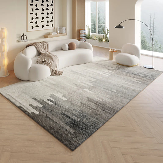 Vikama's Light Luxury Geometric Gradient Carpet Home Decoration, Large-Sized Living Room Non-slip Floor Mat, Soft And Dirt-proof