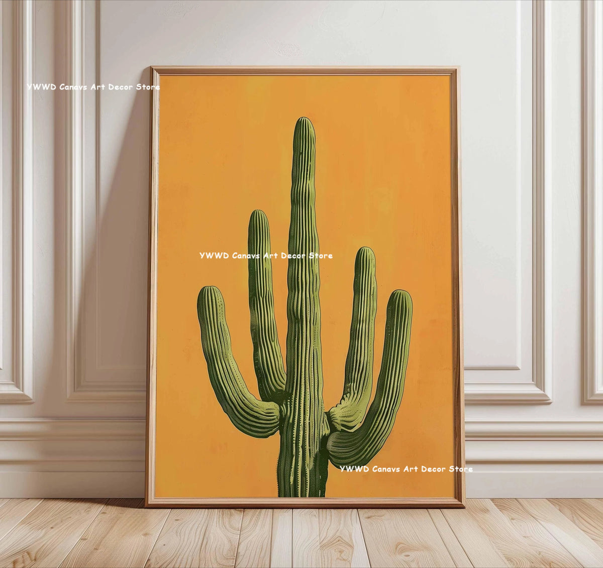 Bohemian Cactus Desert Canvas Poster Mexico Smallest Architectural Artwork Western Plant Wall Art Print for Modern Home Decor