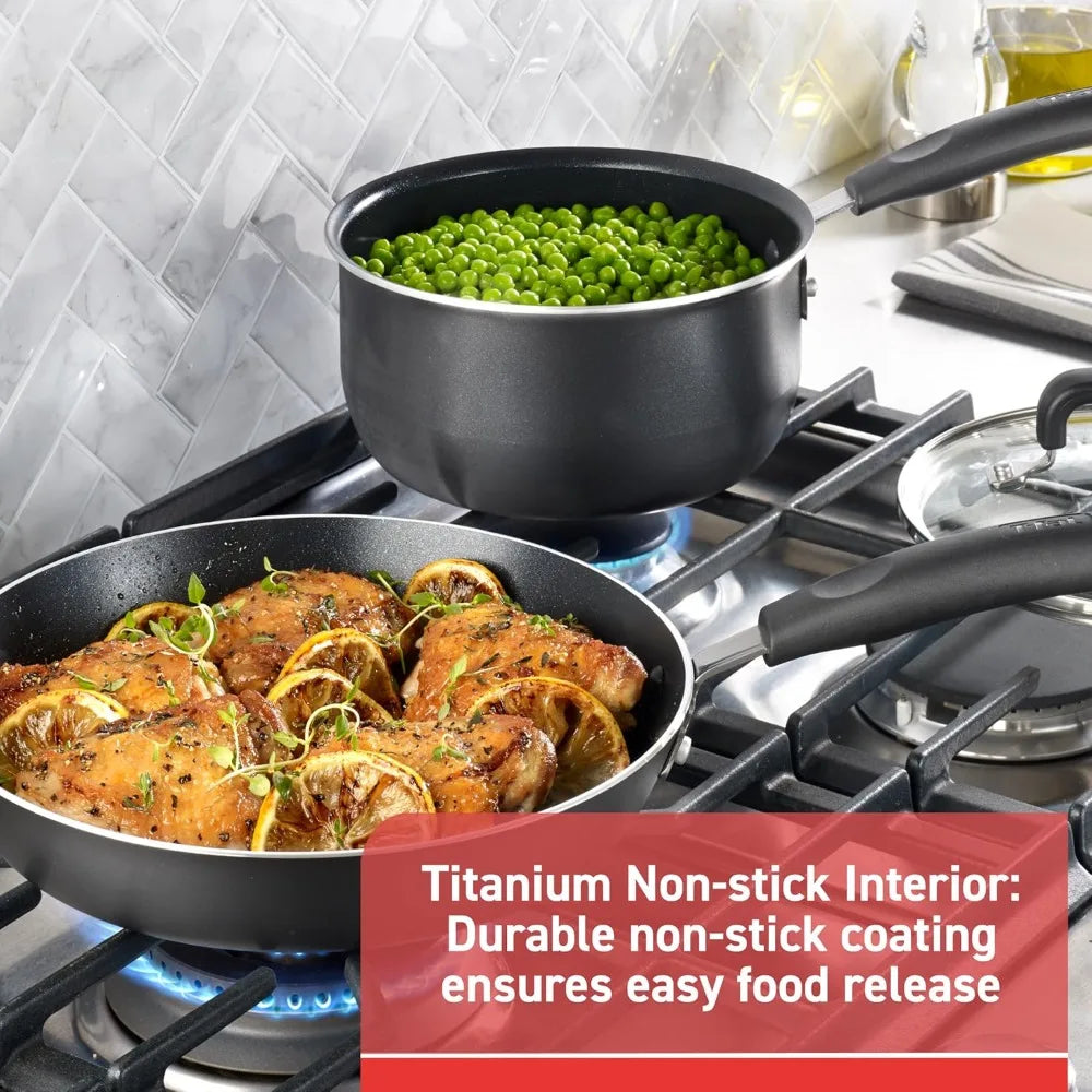 US Shipping Nonstick Cookware Set 12 Piece Pots and Pans Kitchen Set Fry Pans Saucepans Saute Pan Dutch Oven Griddle Oven