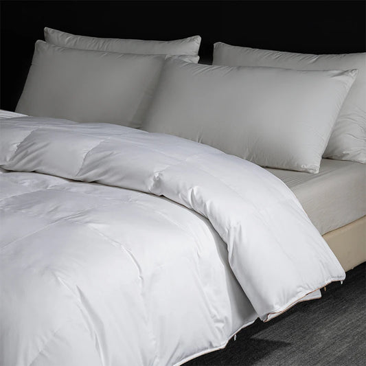 High Density Cotton Cover Silk Goose Down Quilt Zip Design Single Person Home Sleep Quilt