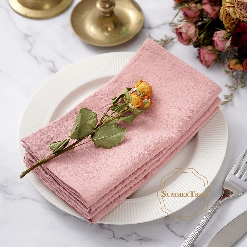 24 Pack 40cm x 40cm Cloth Napkins Washable Reusable Bulk Plain Cotton Table Napkin for Home Kitchen Dinner Wedding Decoration