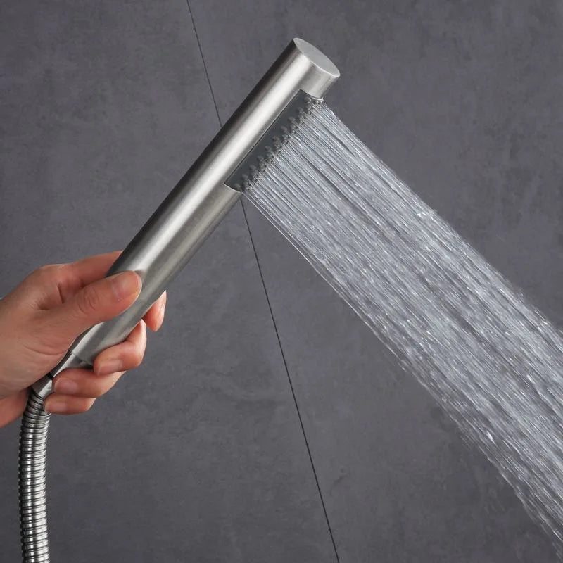 Bourdillat Round Hand Shower Chrome Hand Held Shower Head Wall Mounted Bracket Bathroom Handheld Shower Head 8 Color