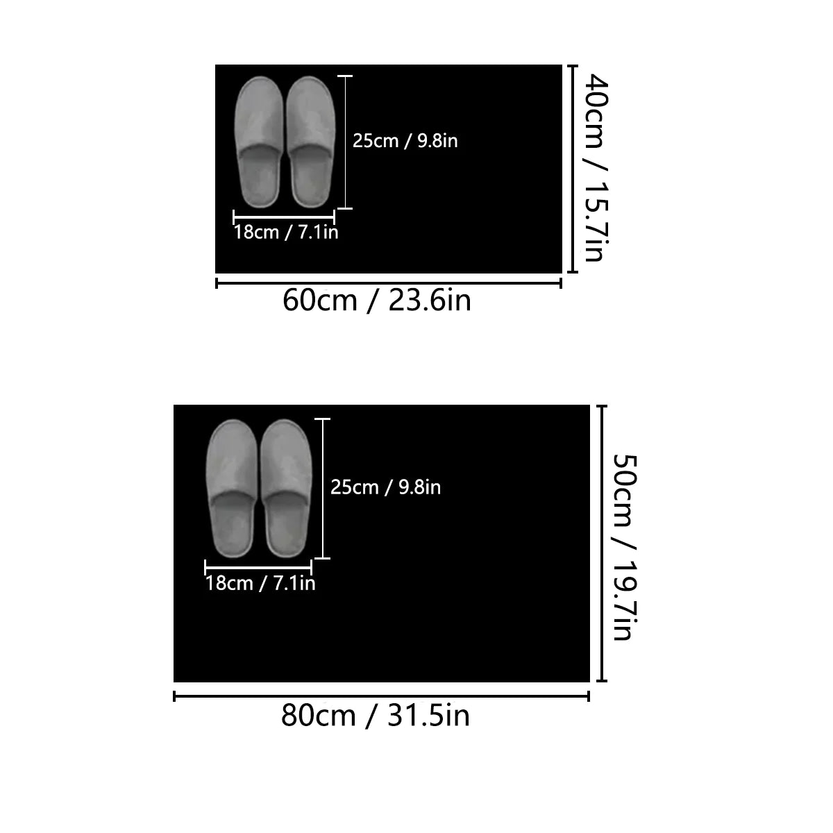 Square diatomaceous earth bathroom mat non-slip toilet mat door mat household foot mat