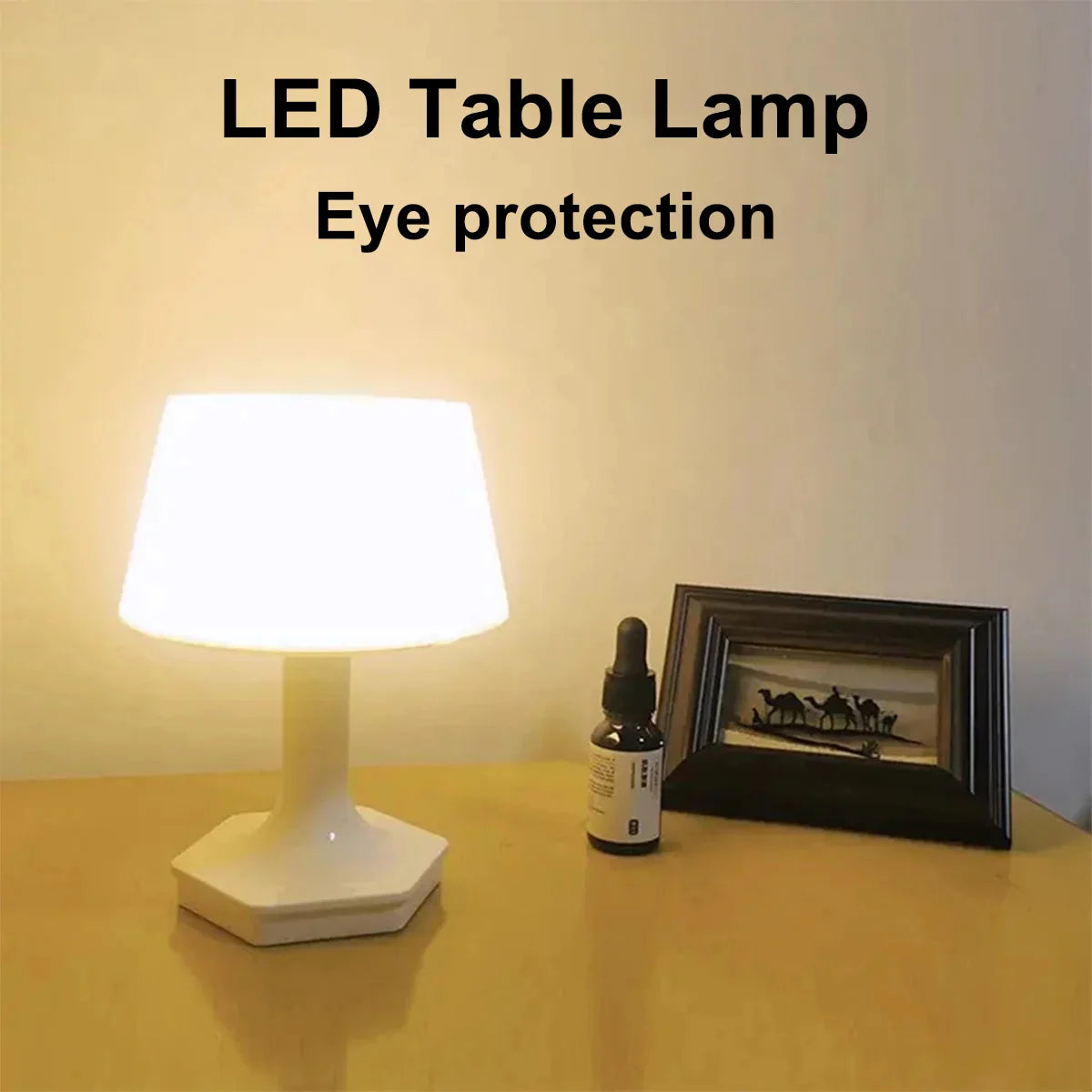 USB Rechargeable Led Table Lamp Protect Eyes Adjustable Brightness Bedroom Household Study Desk Lamp Eye Protection Night Light