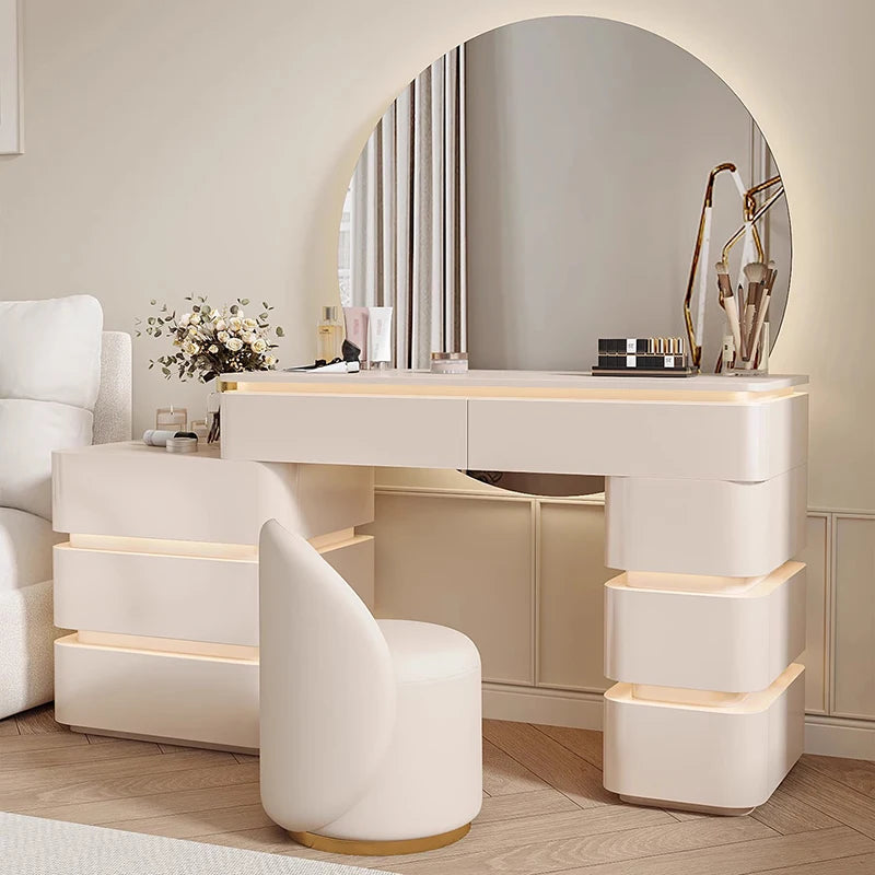 Modern Nordic Vanity Table Elegant Premium Trendy Classic Vanity Table Organized Chic Meuble Chambre Bedroom Furniture