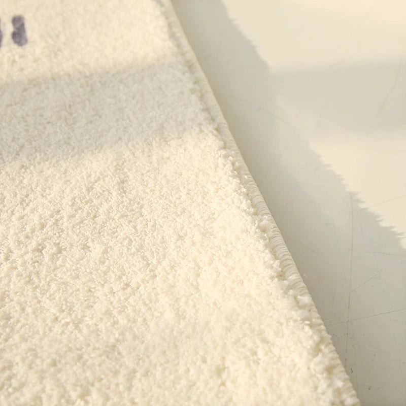 Cream Style Bedroom Decor Plush Carpet Thick Anti-slip Lounge Floor Mat Large Area Carpets for Living Room Fluffy Soft Study Rug