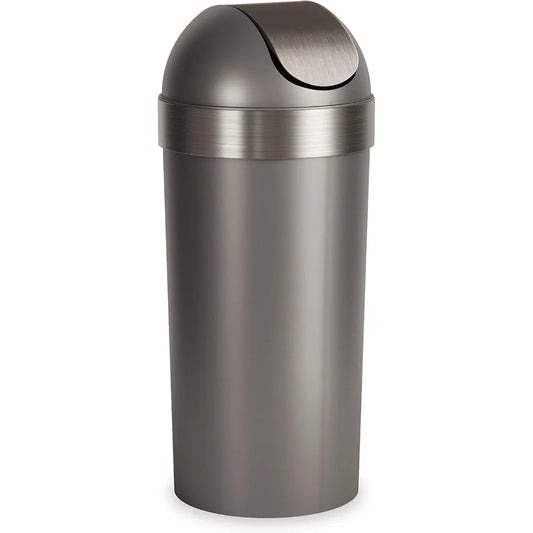 Large 16-Gallon Swing Top Kitchen Trash Can, Durable and Easy to Use with Modern Design
