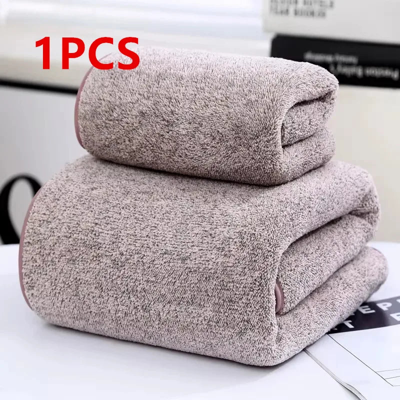 Adult bamboo charcoal fiber velvet bath towel, absorbent, soft, fast drying, high-quality, suitable for hotels and beauty salons