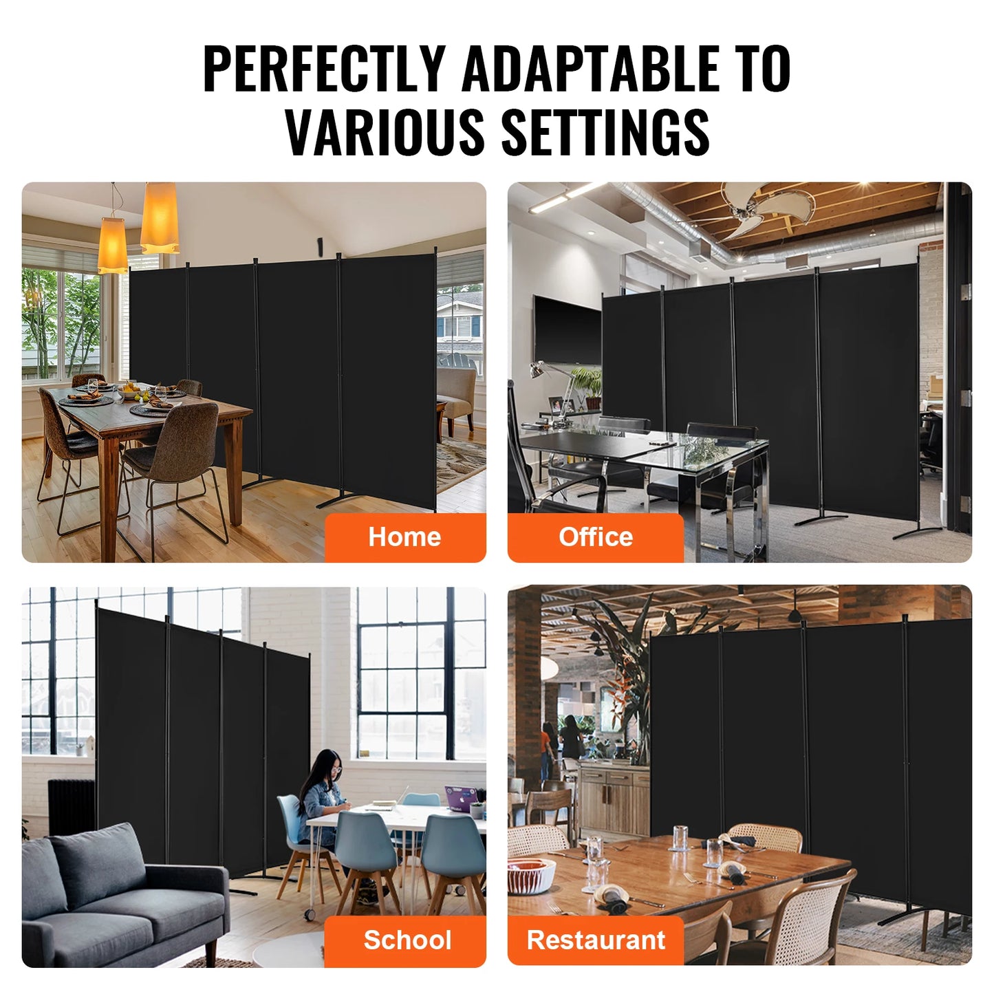 SucceBuy 3/4/6 Panel Room Divider Folding Privacy Screen and Portable Freestanding Room Partition for Office Bedroom Study Hotel
