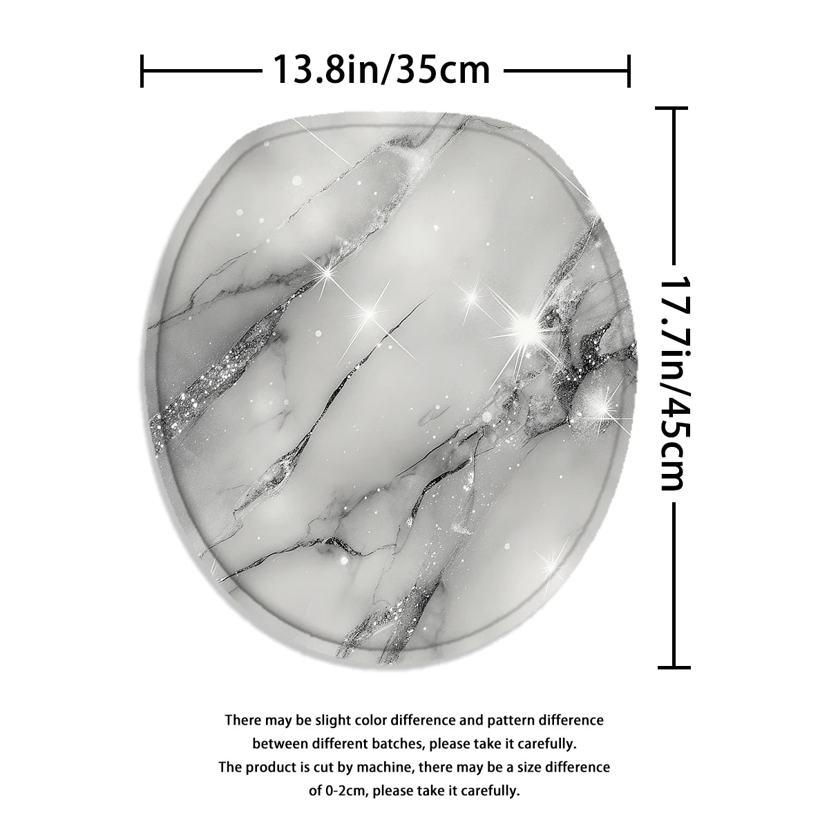 4Pcs Sparkle Grey Marble Shower Curtain Set with Hooks, Modern Shiny Glitter Print Waterproof Mildew Resistant Fabric Bath Mat for Family Bathroom Home Decor