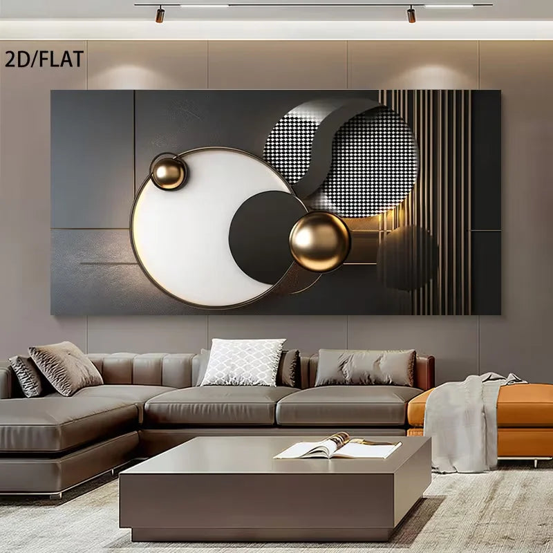 1pc frameless Canvas Painting 2D Flat, 2D Flat, 1Ps Frameless Poster Print, a Frameless Canvas Wall Art Featuring Abstract Desig