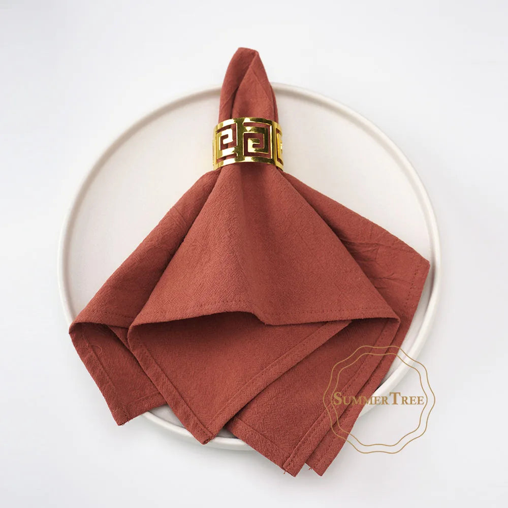 24 Pack 40cm x 40cm Cloth Napkins Washable Reusable Bulk Plain Cotton Table Napkin for Home Kitchen Dinner Wedding Decoration