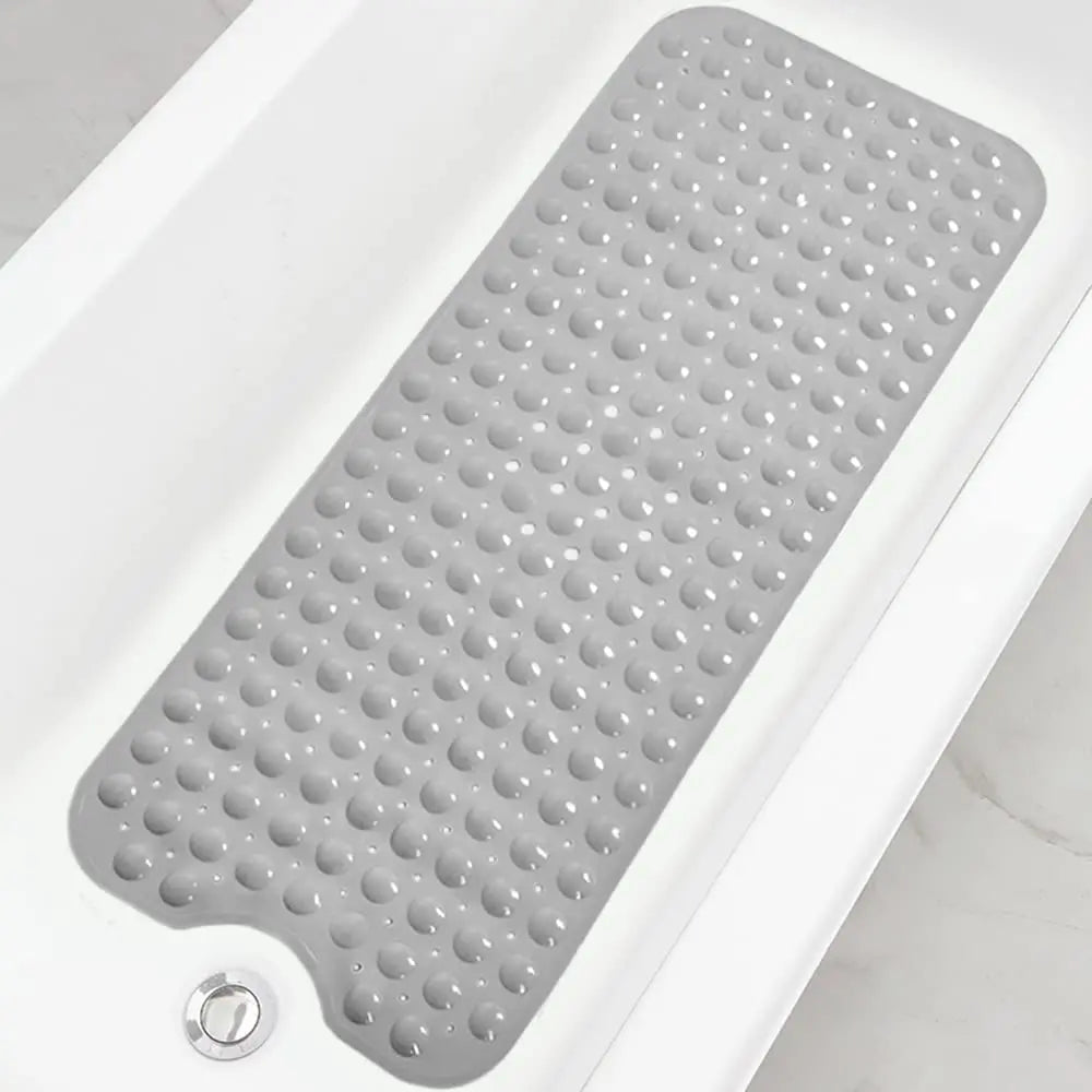 Bathtub Mats for Shower Tub, Extra Long Non-Slip 40 X 16 Inch Bath Mat with Drain Holes and Suction Cups, Bath Mat for Bathroom