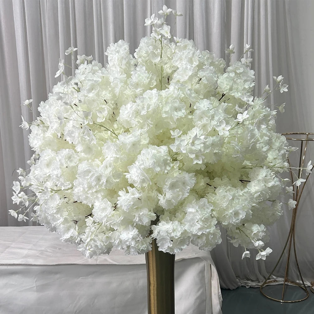 80/70/60/50/30cm Artificial Pink Large Flower Ball, Table Centerpiece for Special Event Decor, Floral Arrangement