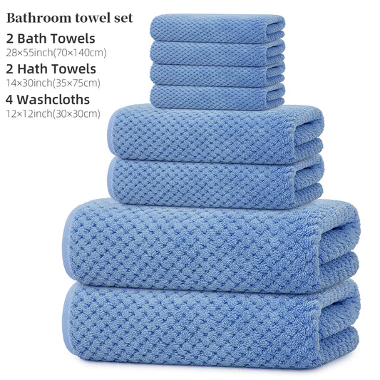 8-Piece Premium Towel Set, 2 Bath Towels + 2 Hand Towels + 4 Face Towels, Soft and Comfortable, Highly Absorbent, Machine Washable