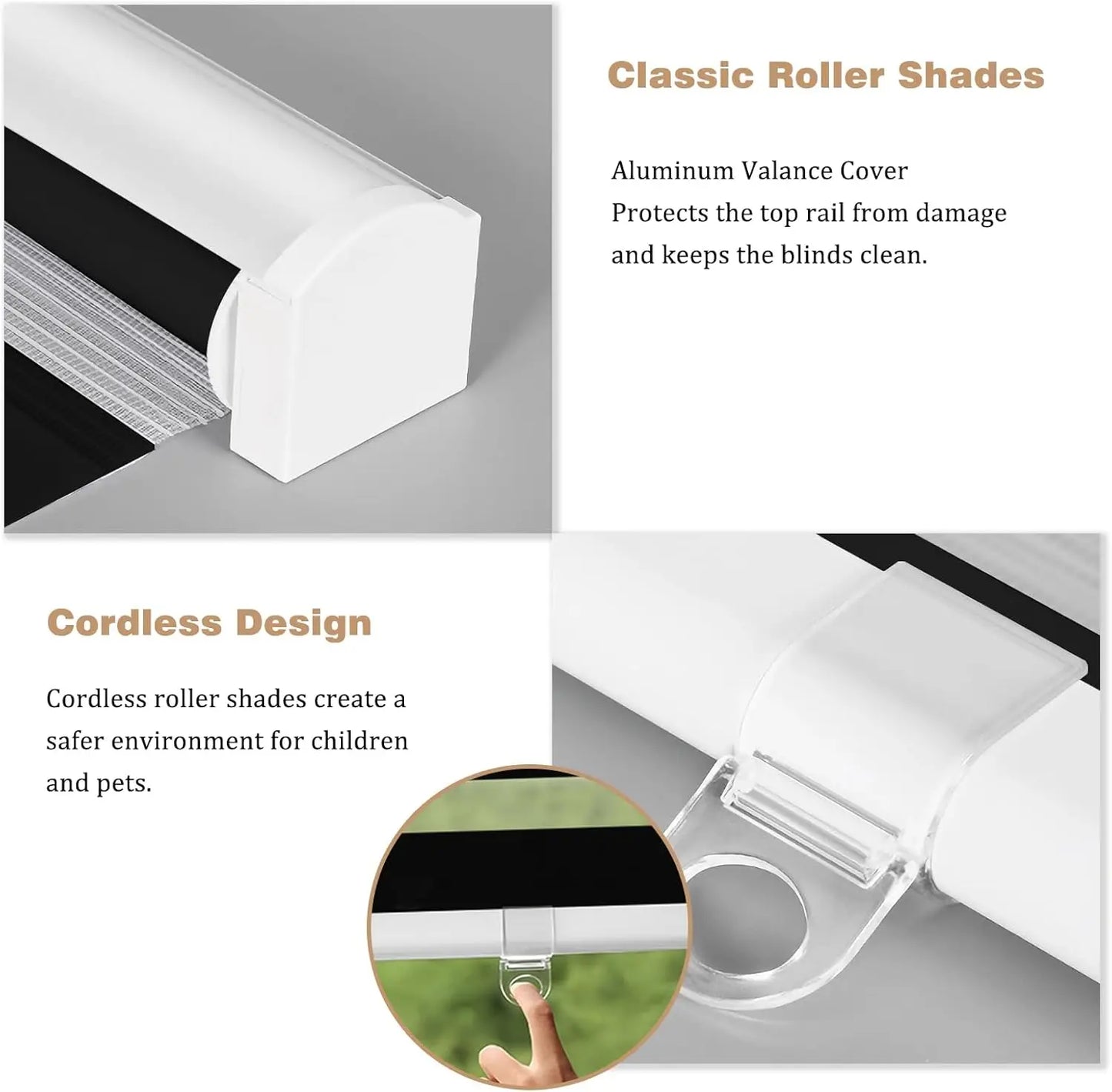 Home & Garden Smart Home Improvement Smart Blinds, Shades & Shutters Luxury No Drill Automatic Blackout Silent
