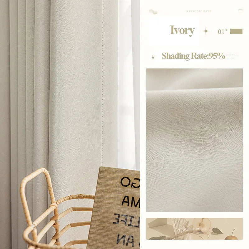 Custom Size 80-90% Shading Rate Blackout Curtains for Bedroom Living Room Window Drapes Thermal Insulated Room Darkening Curtain