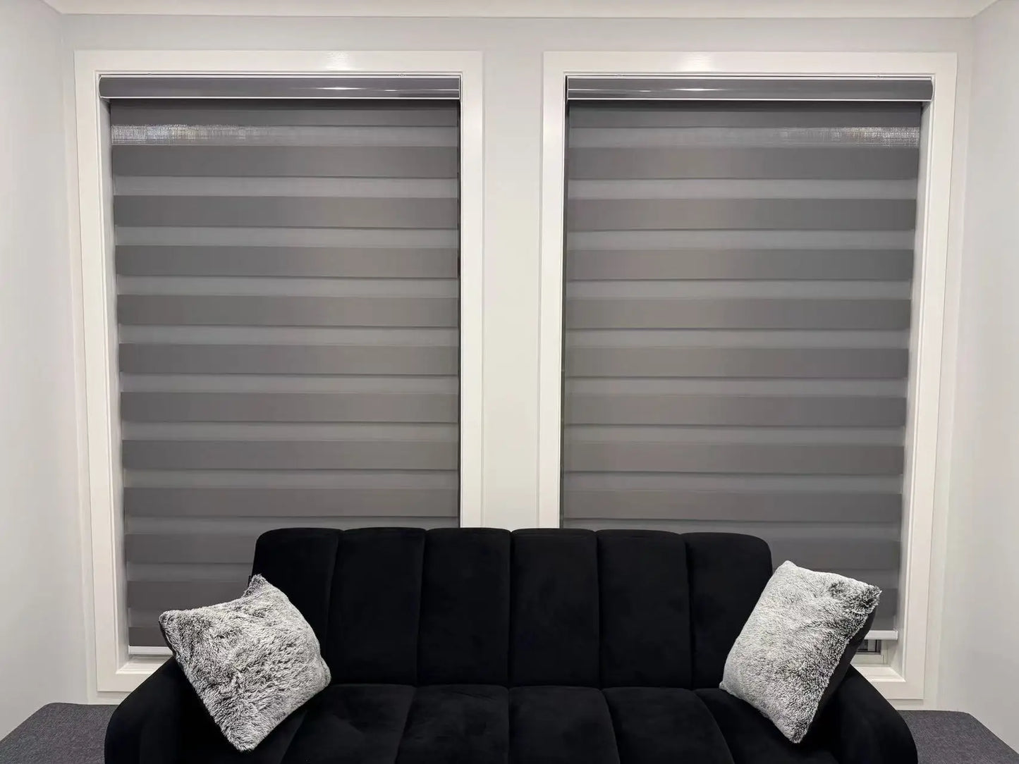 Cordless Design Factory Price Room Darkening Thermal Insulation Spring Control Manual Zebra Blinds For Hotel
