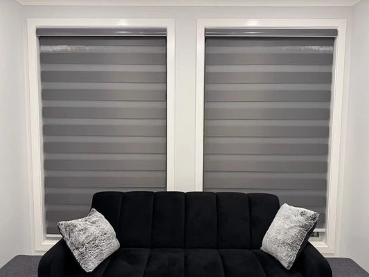 Cordless Design Factory Price Room Darkening Thermal Insulation Spring Control Manual Zebra Blinds For Hotel