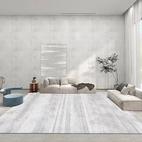 Light Luxury Carpets for Living Room Large Area Lounge Carpet Minimalist Bedroom Decor Gray Rug Home Soft Washable Floor Mat