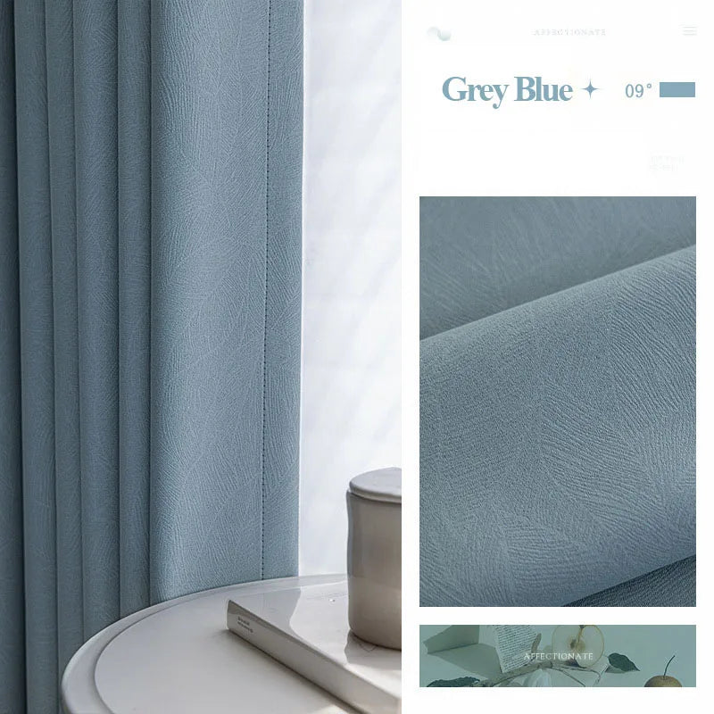 Custom Size 80-90% Shading Rate Blackout Curtains for Bedroom Living Room Window Drapes Thermal Insulated Room Darkening Curtain